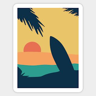 Surf Beach Vintage Look Sticker